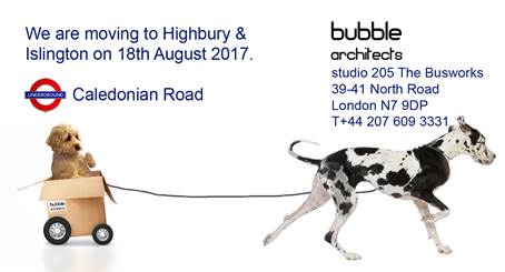 Bubble Architects are moving office